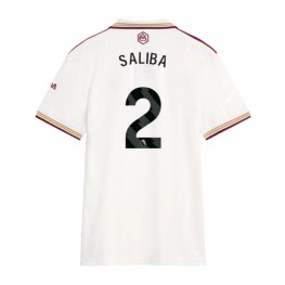 Arsenal William Saliba #2 Derde tenue Dames 2025-26 Korte Mouw